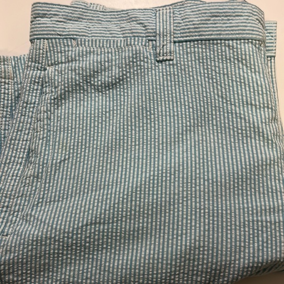 Seafoam green and white searsucker shorts - Picture 2 of 2